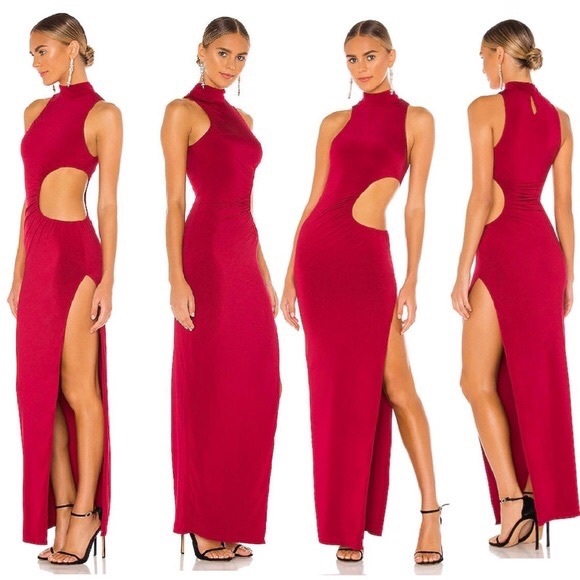 H:ours Red Cutout Dress - Picture 4 of 9